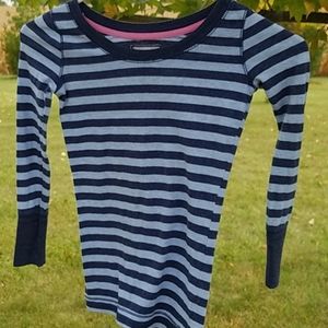Poof girl excellence 6X 3/4 sleeve Navy stripe